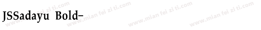 JSSadayu Bold字体转换